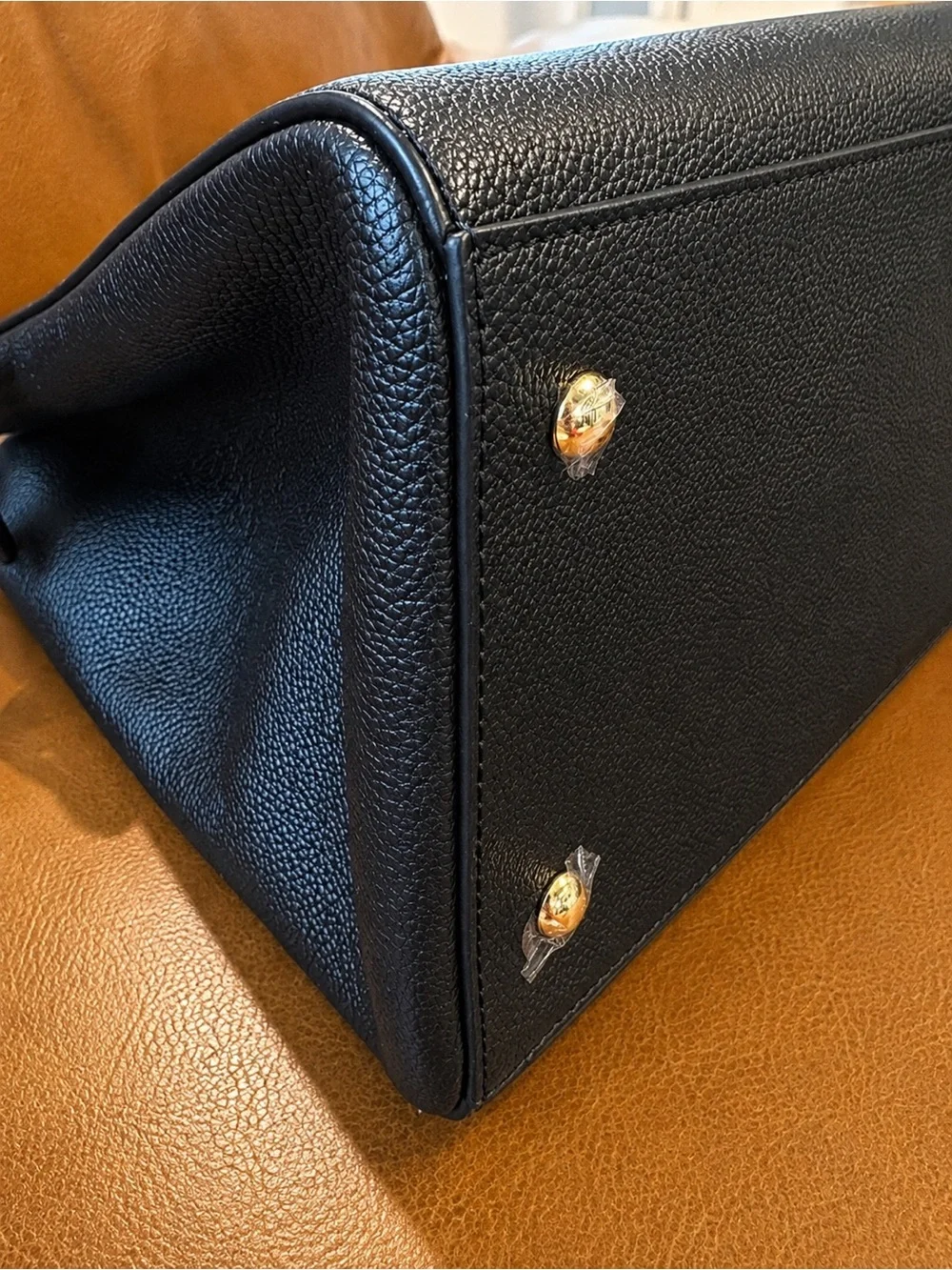 NWT DeMellier The Hudson Leather Tote Black
